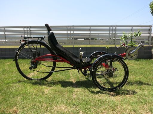 ★PERFORMER TRIKE-F リカンベントトライク 折畳み 30段変速 リア700C化など改造多数 IBERAバッグ付き/そのままツーリング可能★