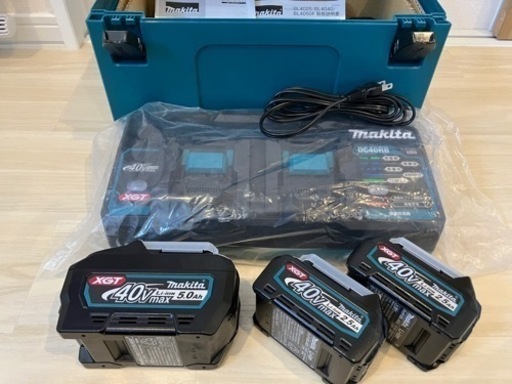 マキタ makita DC40RB 2口急速充電器 40Vmax 40vバッテリー3個 純正ケース XGT