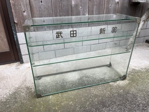 昭和薬局ガラスケース /レトロ陳列棚店頭用非売品