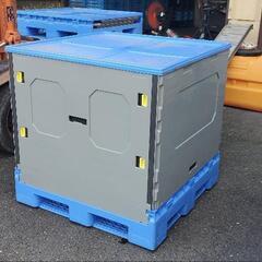 サンコー　コンパレッターF#1000－2B　ボックスパレット　保管　小物　収納　出荷　折り畳み式　組立　仕分け　野菜　物置　農機具　在庫保管　倉庫