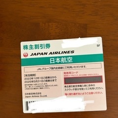 JAL　日本航空　株主優待券　有効期限2025年5月31日