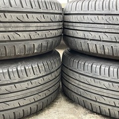H516-1)225/60R17+エクストレイル17インチアルミ中古4本セット！7J-17+40