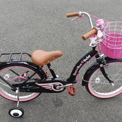 商談中女児用18インチ自転車