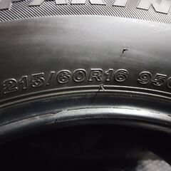 BS BRIDGESTONE ICEPARTNER2 215/60R16 16インチ スタッドレス 4本 21年製 バリ溝 エスティマ クラウンロイヤル等　(KTM037)