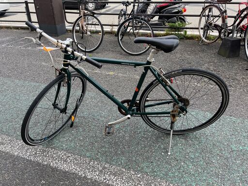 リサイクルショップどりーむ天保山店　No1174　クロスバイク　グリーン　ドリンクホルダー付き