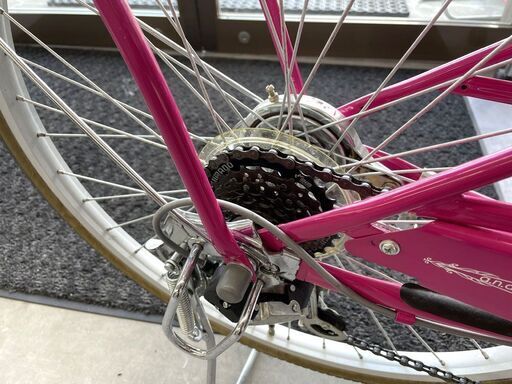 変速不良 アメリカン イーグル 26インチ 自転車 ホワイト 中古 カギ