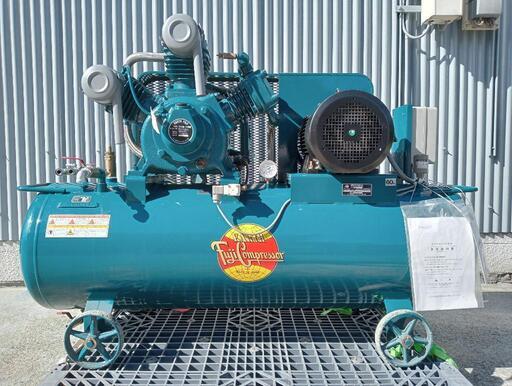 中古品 エアーコンプレッサー 富士 FS-75LP 一段式タンクマウント形 7.5kw  三相200V