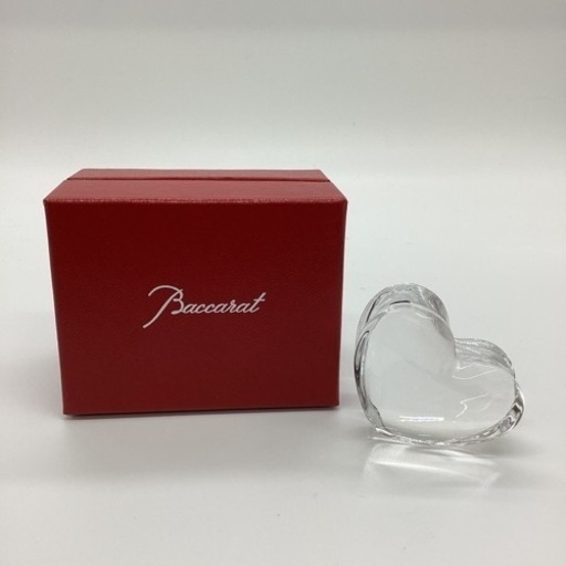取りに来られる方限定！！　Baccarat   ペーパーウェイト　ハートクリスタル　箱付き