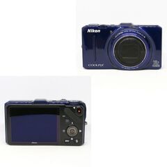 通電確認済み Nikon COOLPIX S9300 ネイビーブルー 本体＋Liバッテリー 光学18倍 1602万画素 3.0型モニター GPS コンパクトデジカメ コンデジ 札幌市 清田区 平岡
