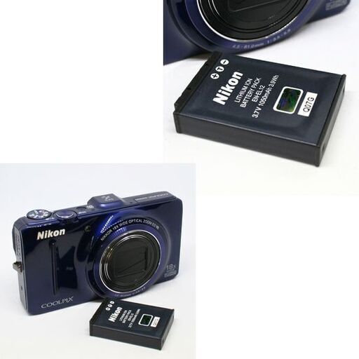通電確認済み Nikon COOLPIX S9300 ネイビーブルー 本体＋Liバッテリー 光学18倍 1602万画素 3.0型モニター GPS コンパクトデジカメ コンデジ 札幌市 清田区 平岡 通電確認済み Nikon COOLPIX S9300 ネイビーブルー 本体＋Liバッテリー