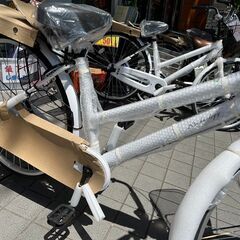 🪂新品チャリ🪂26インチ自転車 LEDライト🪂21テクノロジー 白 ホワイト🪂954🪂