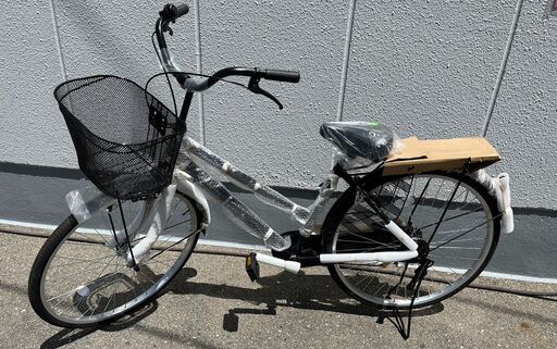 新品チャリ26インチ自転車 LEDライト21テクノロジー 黒 ブラック953