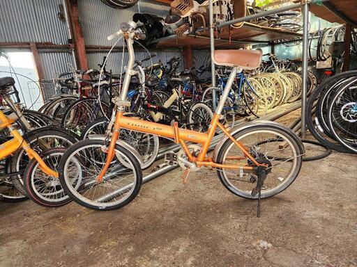 折りたたみ自転車　２０インチ　6変速　オレンジ　配達可能