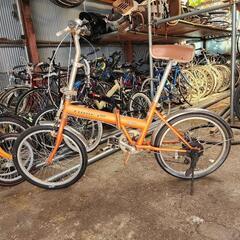 折りたたみ自転車　２０インチ　6変速　オレンジ　配達可能