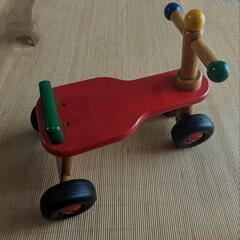 【中古】ミキハウス　子ども用　おもちゃ
木製四輪車