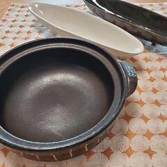 和モダン　インテリア　食器　苔玉受け皿　蓋なし土鍋
