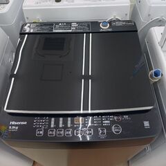 ★ジモティー割引有★ Hisense 5.5kg全自動電気洗濯機 HW-G55E2K 2022年製 中古品
