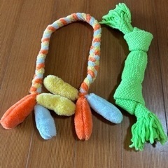 犬おもちゃ　スーパーロープ Mと   オレンジ色おもちゃ