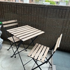 IKEA ベランダ、庭机椅子