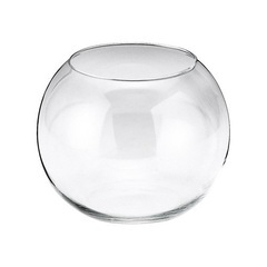 ガラス 花瓶 フラワーベース ボウル型　金魚鉢