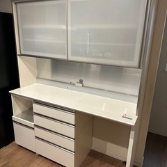 ☆ジモティ割あり☆ ニトリ 食器棚 ホワイト H201×W120×D51 