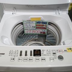 配送可【ハイセンス】5.5K洗濯機★2021年製　分解クリーニン...