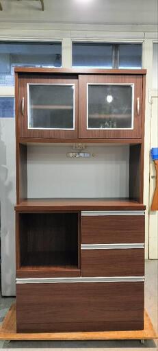 【配達可】食器棚 幅約89.5㎝  クリーニング済 管理番号:11905