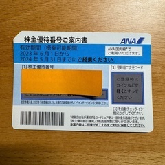 【ANA】株主優待券１枚 2024年5月31日まで