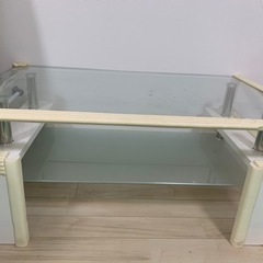 リビングテーブル ガラステーブル　サイドテーブル