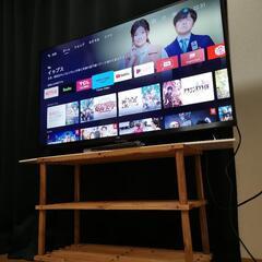 美品2021年TCLAndroidテレビ40型スマートTVラック...