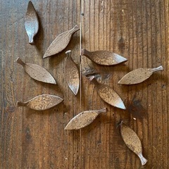 備前焼 木の葉の箸置き 10個