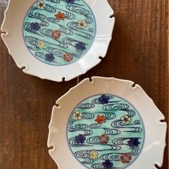有田焼 川面の飾り縁皿 ５枚