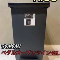 リス　ペダルオープンツイン　ゴミ箱　ダストボックス　45l 未使用　ブラック　キッチン