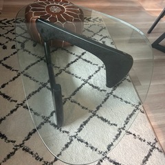 イサムノグチ　黒　19mm ガラス　テーブル