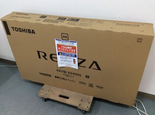 （9/13受渡済）JT8285【TOSHIBA/東芝 48インチ液晶テレビ】2021年発売モデル REGZA 48X9400S 家電 映像機器 テレビ 4K有機EL