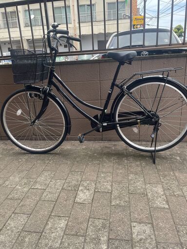 リサイクルショップどりーむ荒田店 No1252 自転車　26インチ　シティサイクル　黒　LEDライト付き　鍵付き　カゴ付き　状態良好♪