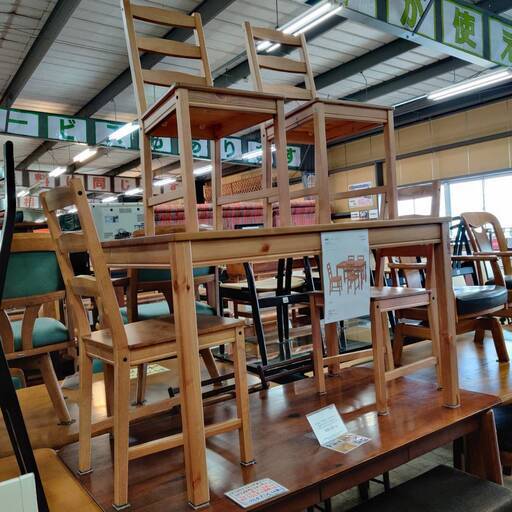 【愛品倶楽部柏店】IKEA カントリー調ダイニング5点セット JOKKMOKK
