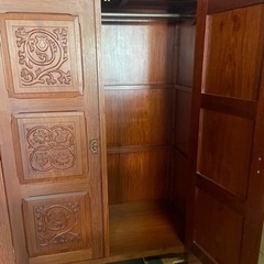 洋服タンス　高島屋の中国家具展で購入　クローゼット　ワードローブ唐木家具