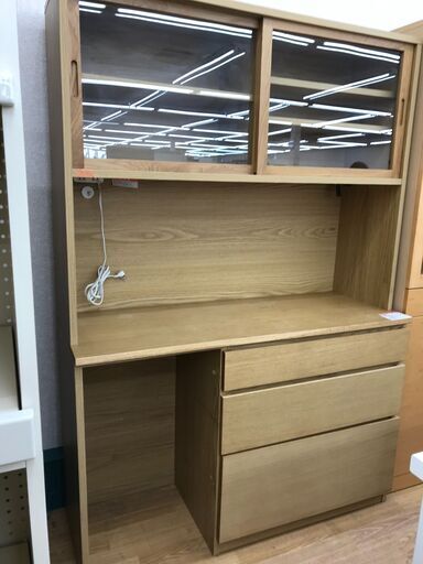 ★ジモティ割あり★ 無印良品 食器棚 ナチュラル H176×W120×D46 クリーニング済み KJ5133