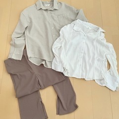 韓国ファッション♡レディースシャツ、パンツ3点