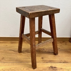 古い味のある木製椅子　古道具　昭和レトロ　物置