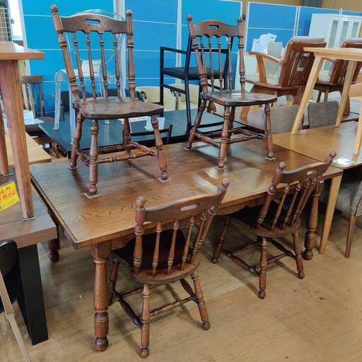 商談中【愛品倶楽部柏店】 ダイニング5点セット ウィンザーチェア
