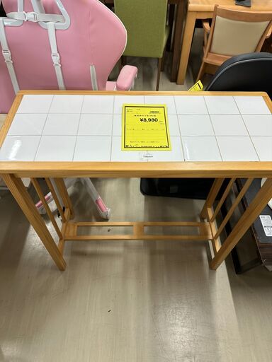 ジモティ来店特価!!　　カウンターテーブル　　ナチュラル　　J-0549