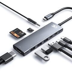 3XI USB C ハブ 9 in 1 Type c ハブアダプ...