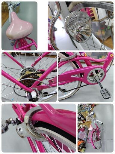 J332☆サビ使用感☆子供自転車☆Emilia☆6段☆LEDダイナモ☆22インチ