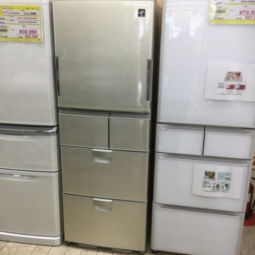 【✨高性能真空断熱材使用❗️どっちもドア❗️コンパクトサイズ❗️お買得です❗️✨】定価¥99,800円 380L冷蔵庫 SHARP／シャープ ＳＪ-PW38S 2010年製