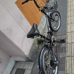 美品☆LANDSCAPE[ランドスケープ]20吋 折り畳み自転車 外装6段/LEDオート/ブラック