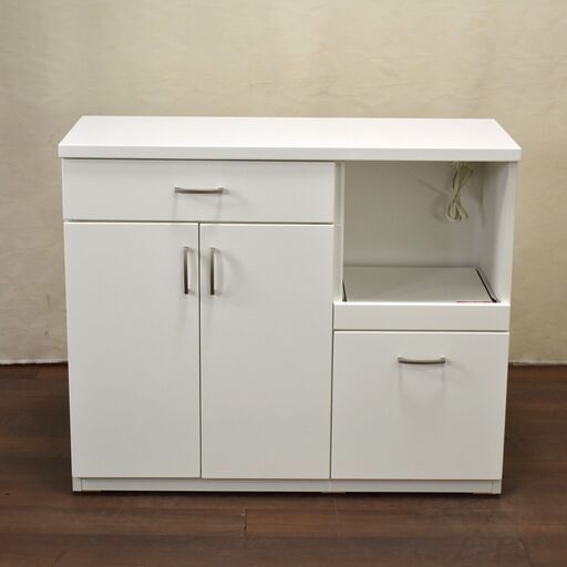 【ジモ取引終了9/29】≪yt1325ジ≫ nitori/ニトリ キッチンカウンター 食器棚 コパン100CT WH 幅100cm 2020年製造 一人暮らし/シンプル 60517-01