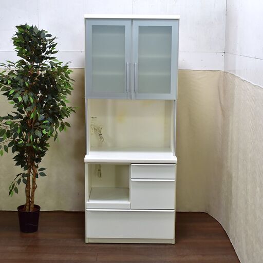 ≪yt1326ジ≫ 松田家具 キッチンカウンター 食器棚 幅79cm ≪yt1326ジ≫ 松田家具 キッチンカウンター 食器棚 幅79cm