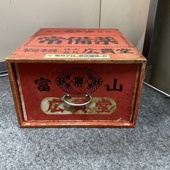 富山の薬箱　常備薬　貴重　木箱昭和レトロ アンティーク　
